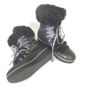 Silent D Faux Fur Combat Boots!